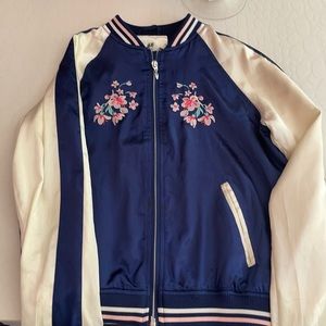 H&M gorgeous blue silk jacket